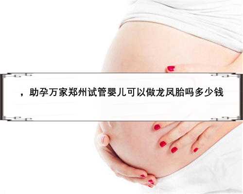 ，助孕万家郑州试管婴儿可以做龙凤胎吗多少钱